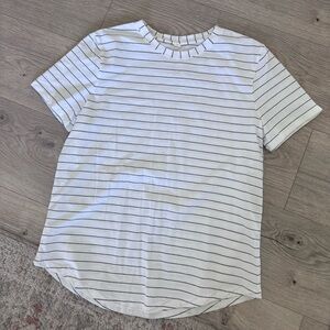 All Shirts…lululemon athletica White and Blue Striped Top
